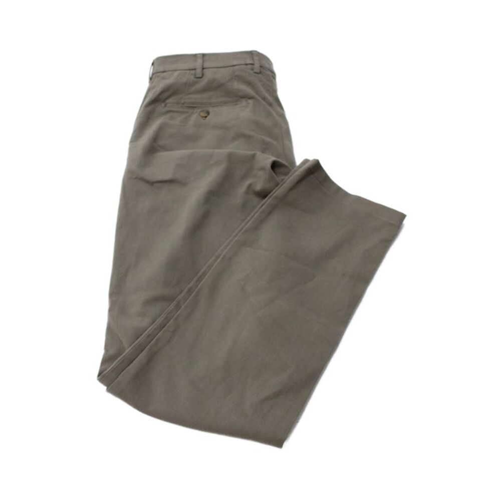 Canali Mens Chino Pants Gray Button 31 Inseam Size 44